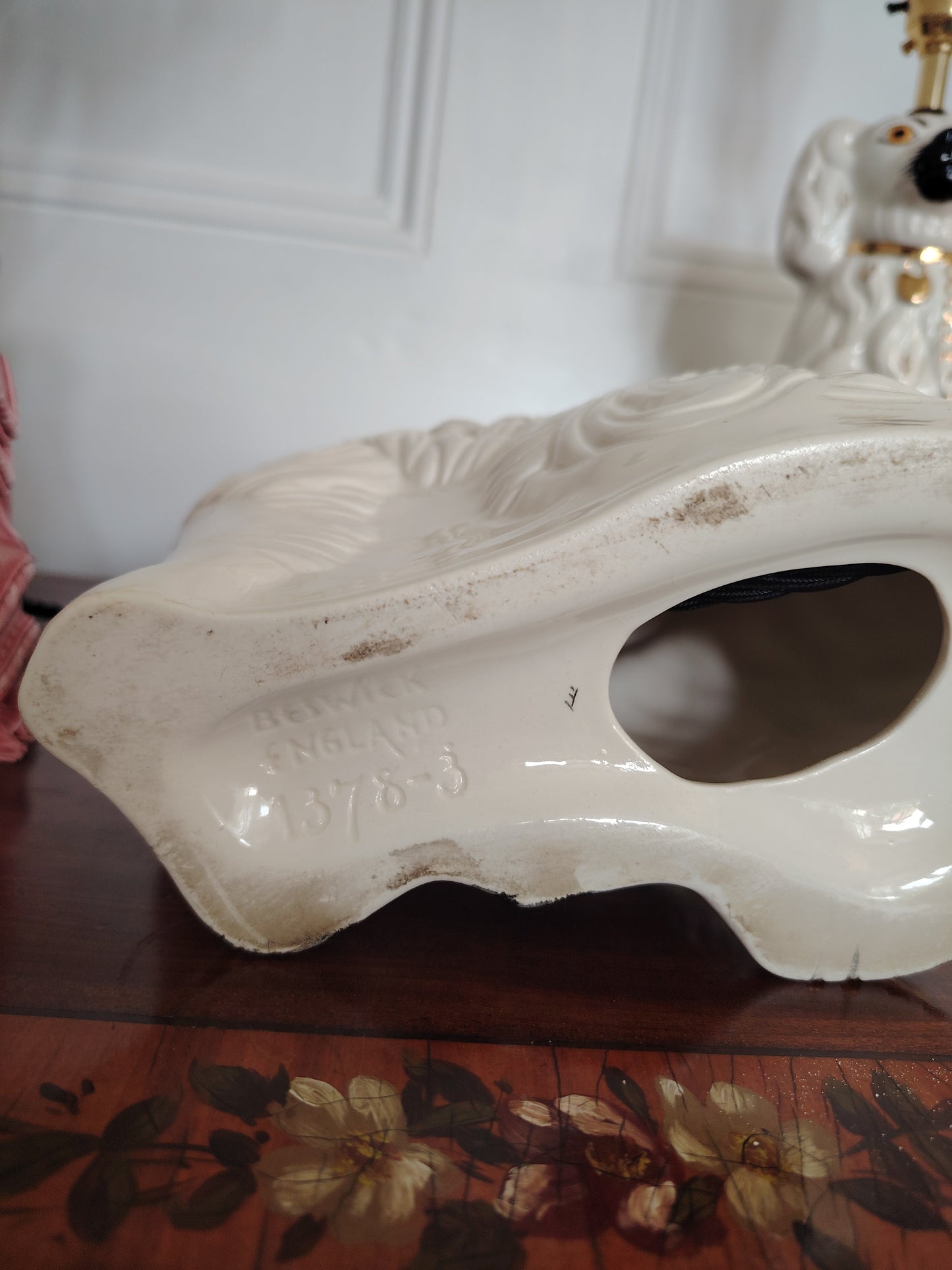 Pair of Vintage Upcycled Beswick Pot Dog Lamps