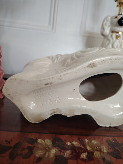 Pair of Vintage Upcycled Beswick Pot Dog Lamps