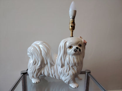 Upcycled Vintage Shitzu Dog Lamp