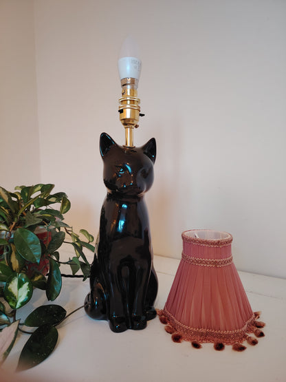 Vintage Reworked Black Cat Lamp 💕 🐈‍⬛