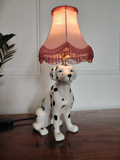 Vintage Reworked Dalmatian Lamp