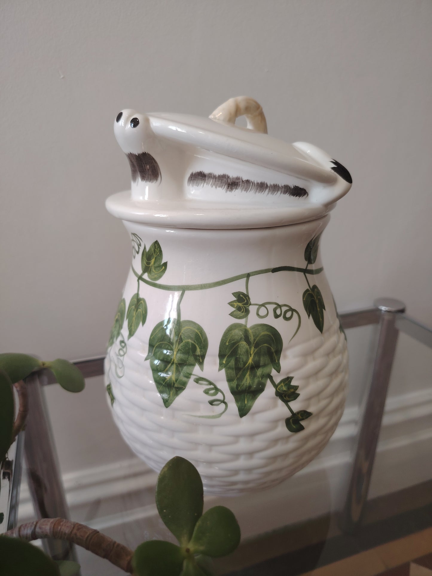 Vintage Peeping Kitten Cookie Jar
