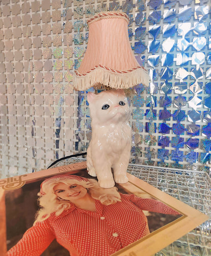 Upcycled Cat Lamp "Dolly" the Cat