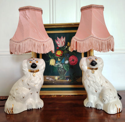 Pair of Vintage Reworked Beswick Pot Dog Lamps