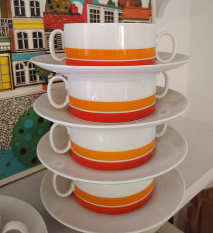 Set of 5 Mid Century Soup bowls by Thomas Germany