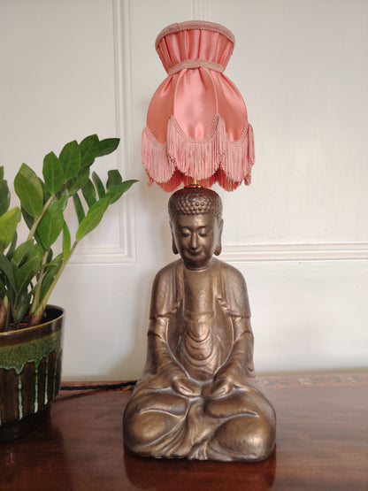 Large Vintage Upcycled Buddah Lamp