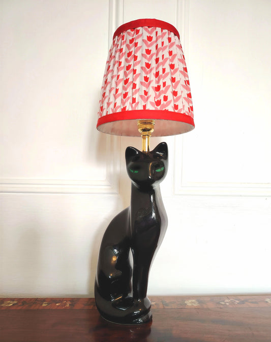 Vintage Upcycled Black Cat Lamp ❤️🐈‍⬛