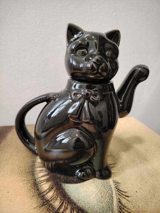 Vintage Black Cat Teapot