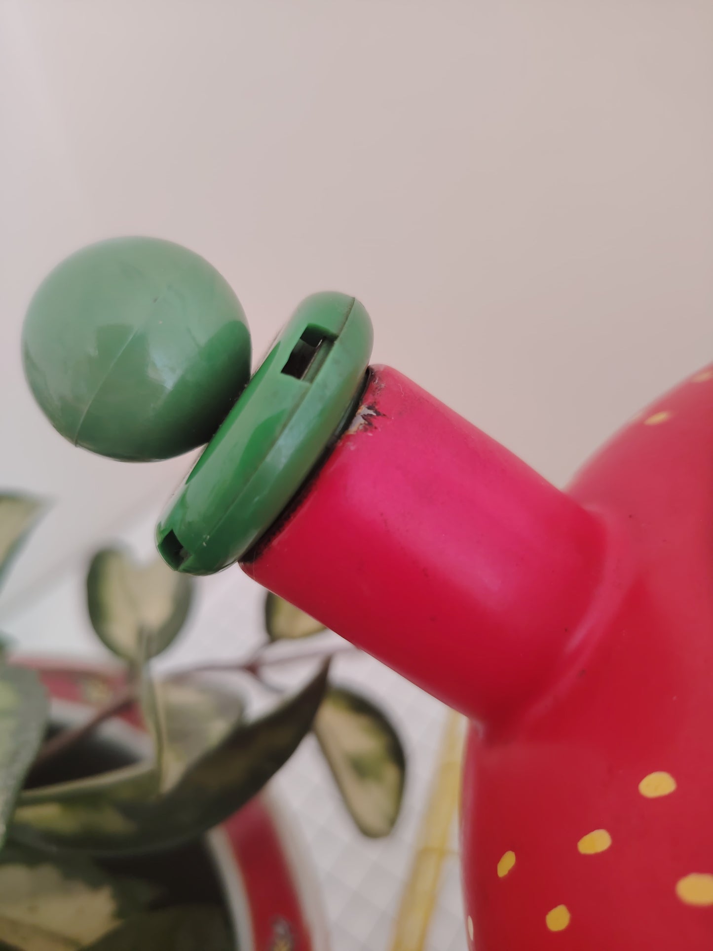 Amazing Vintage 80's Strawberry Enamel Teapot/ Kettle