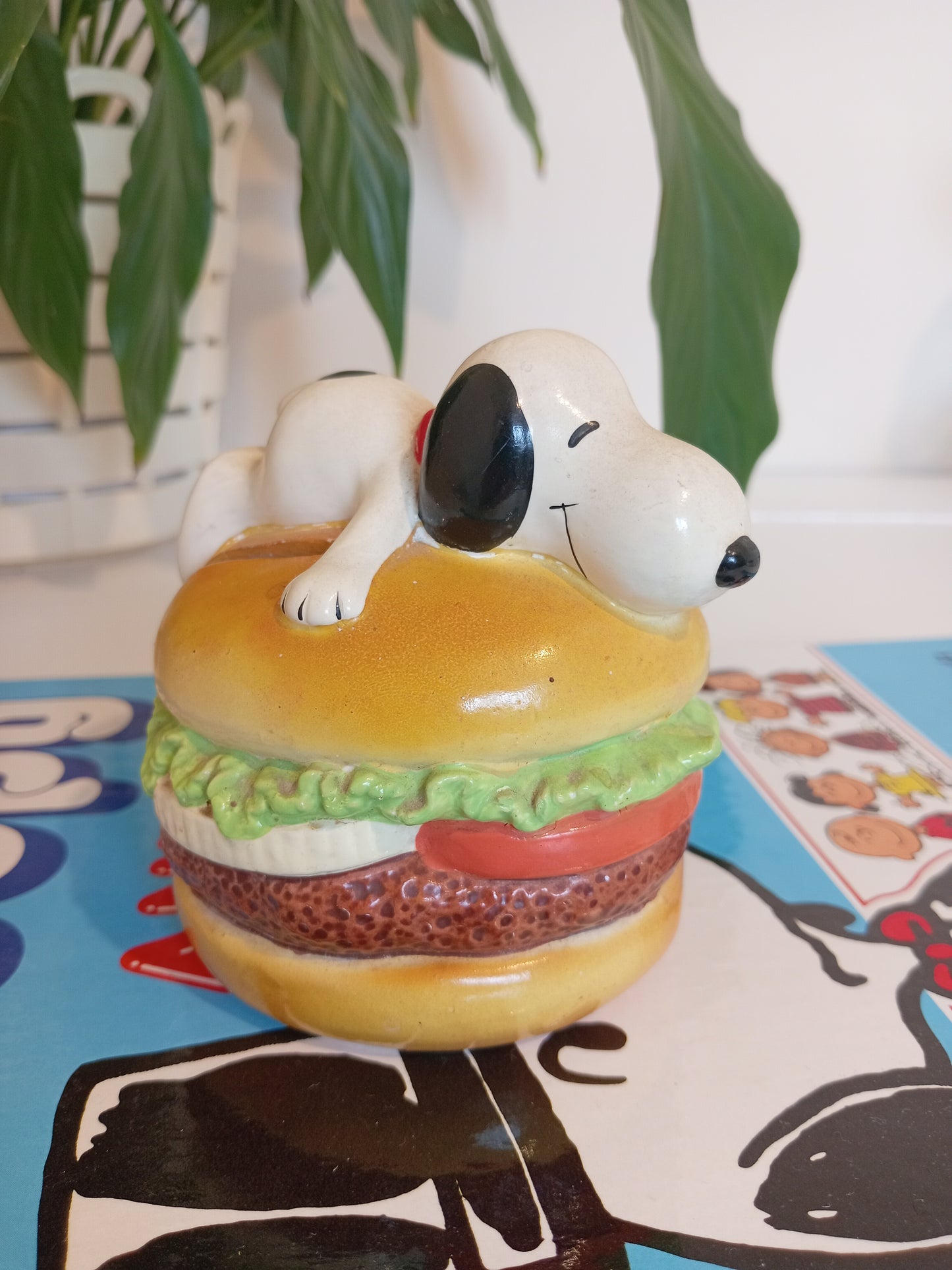 Vintage Snoopy on a Burger Money Box