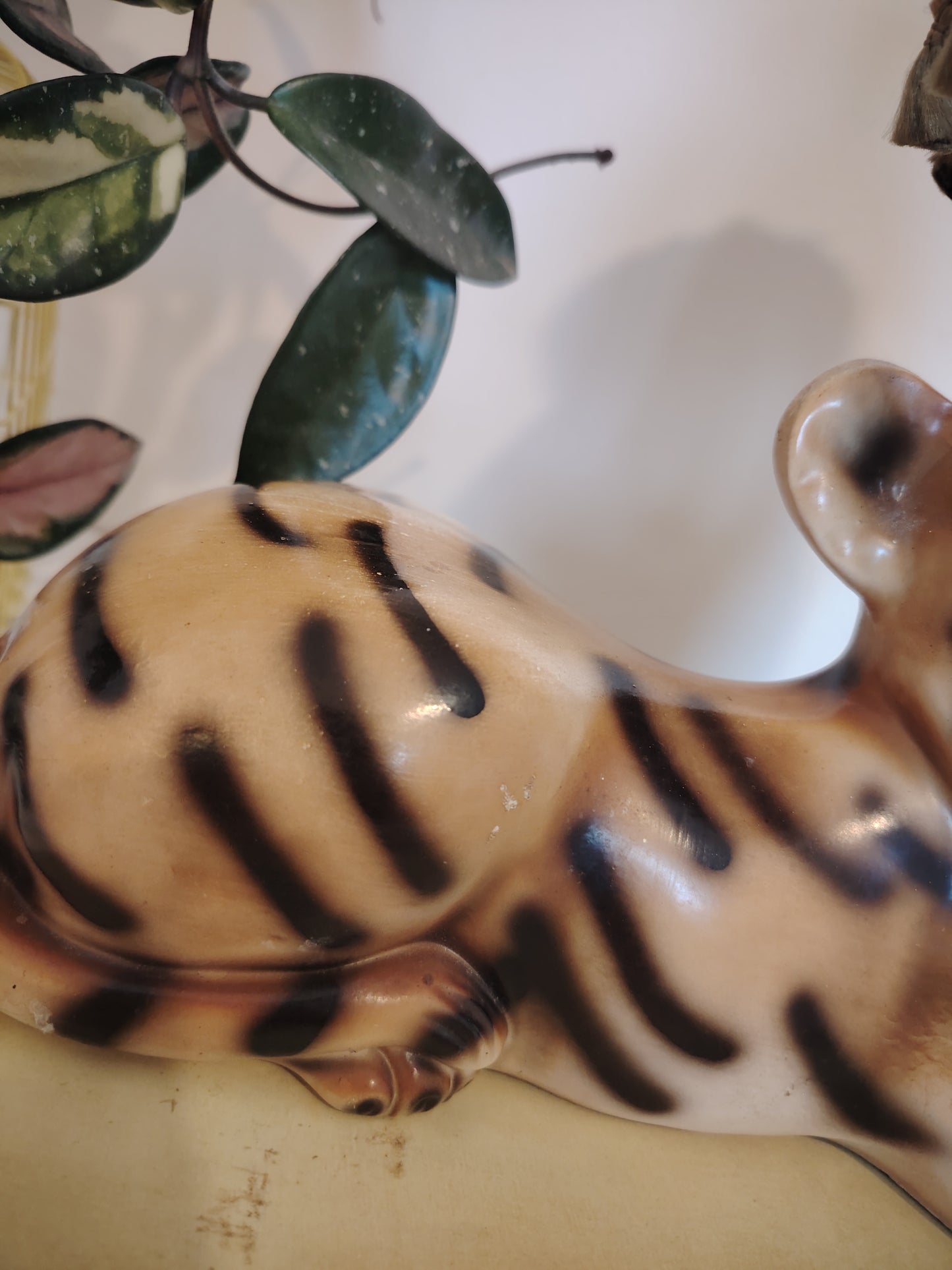 Upcycled Lying Tiger Cub Lamp