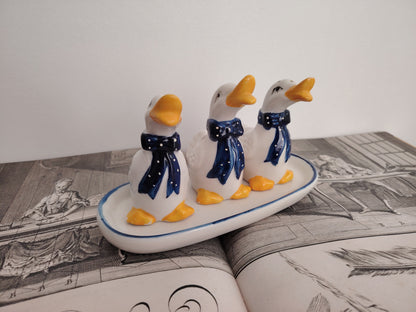 Trio of Silly Geese/ Ducks Cruet set