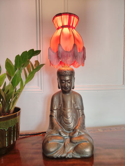 Large Vintage Upcycled Buddah Lamp