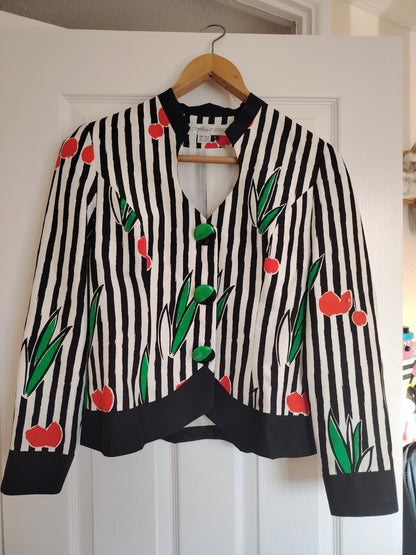 Vintage 80's Ladies Striped Jacket