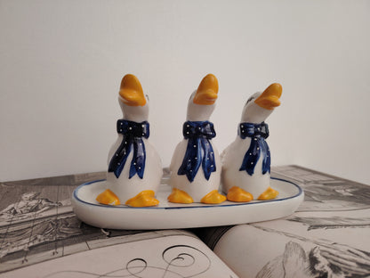 Trio of Silly Geese/ Ducks Cruet set