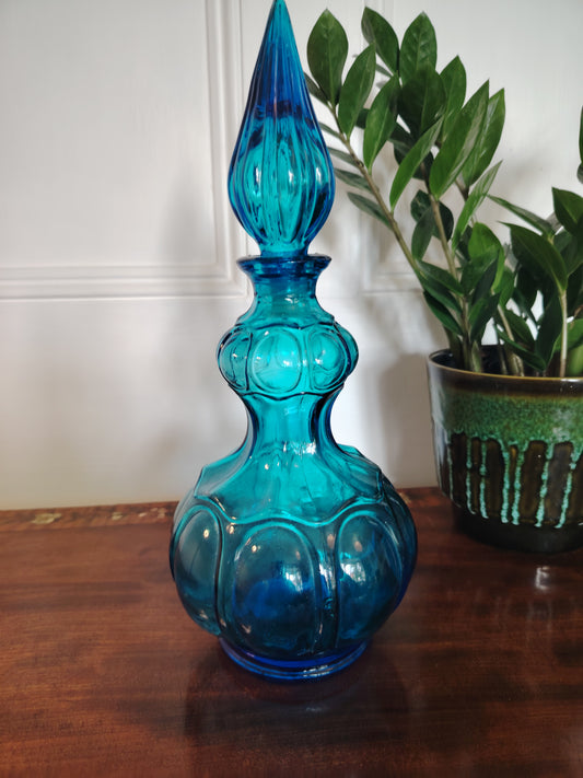 Vintage Blue "Corset" Genie/ Empoli Bottle