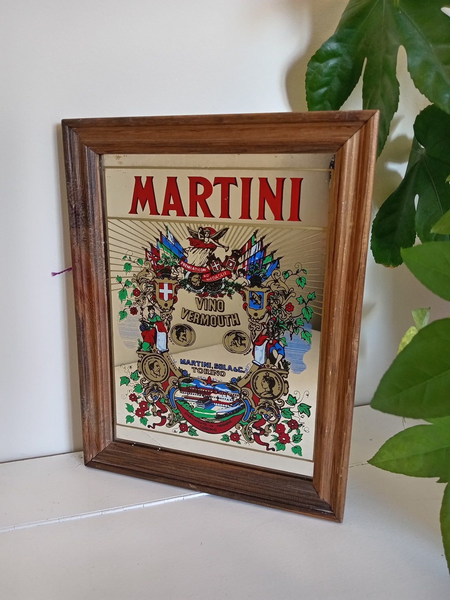 Vintage Martini Picture Mirror