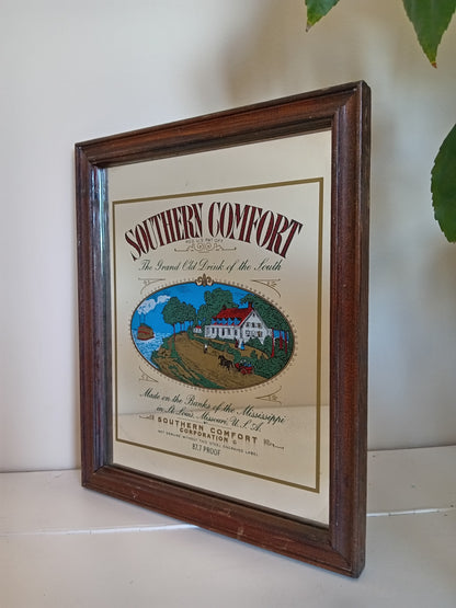 Vintage Southern Comfort Picture Mirror