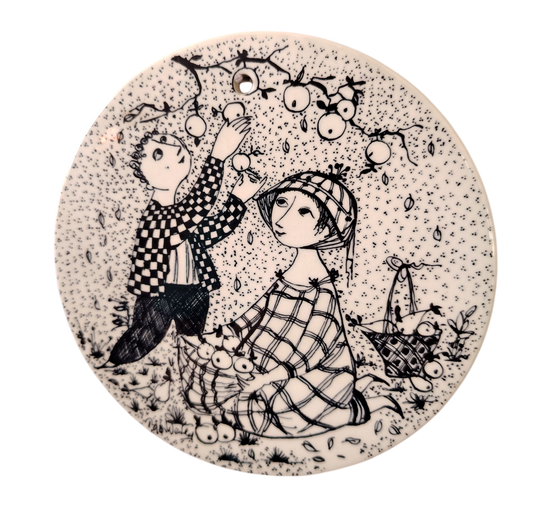 Bjorn Wiinblad wall plaque/ October plate designed for Nymolle Denmark.