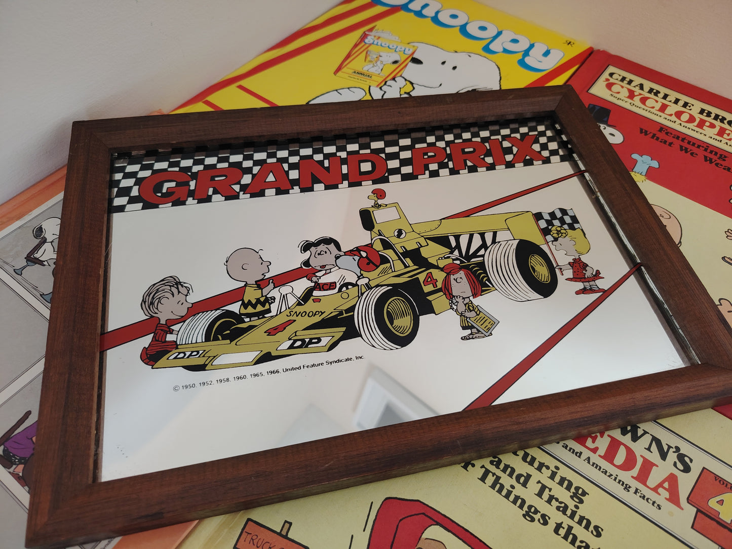 Vintage Snoopy and The Gang "Grand Prix" Mirror