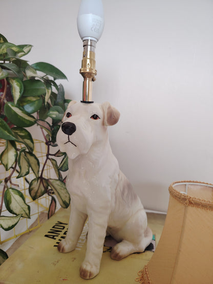Vintage Upcycled Terrier Lamp