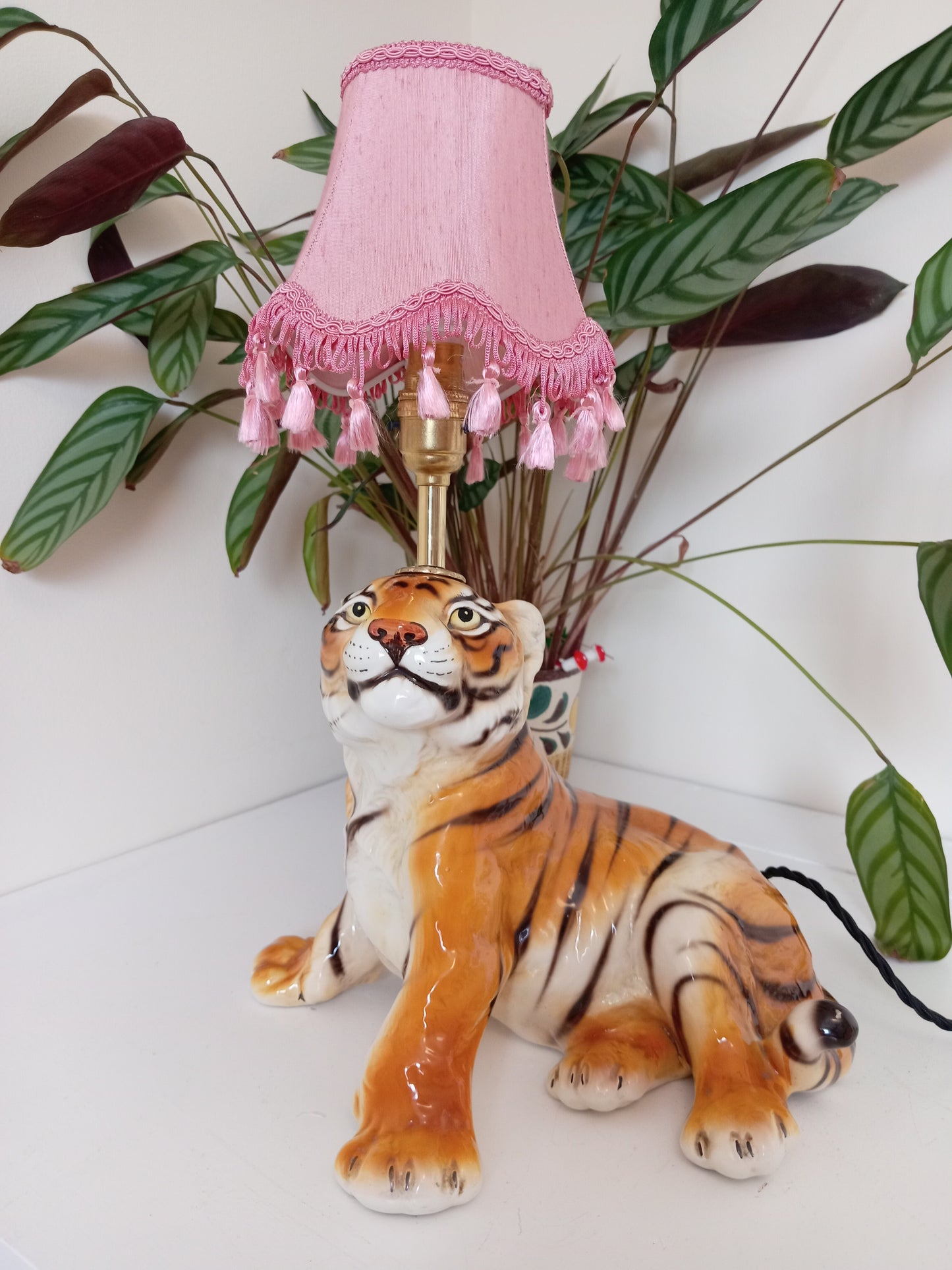 Upcycled Tiger Cub lamp