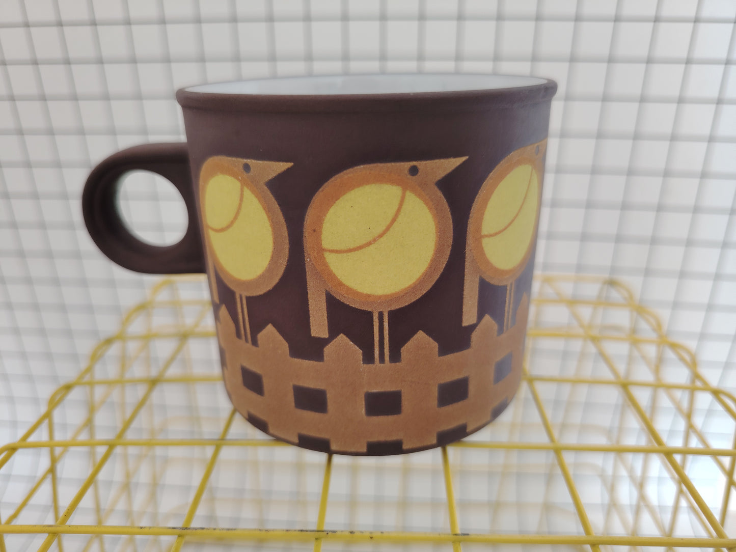 70s Hornsea Yellow Bird Mug