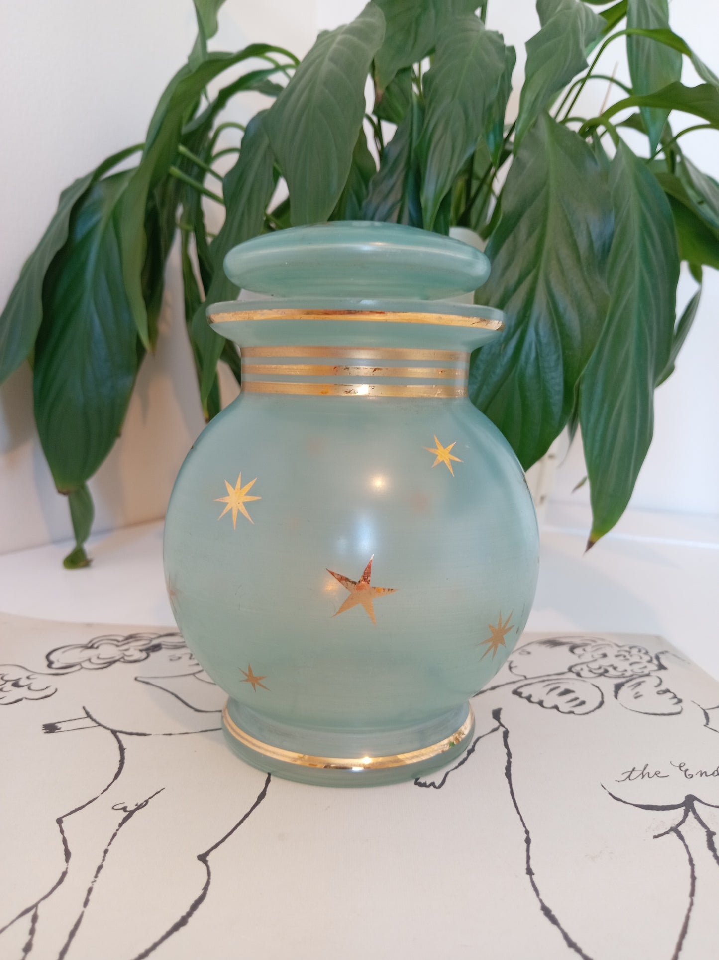 Beautiful Vintage Starry Pickle Jar