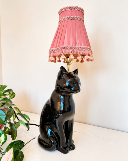 Vintage Reworked Black Cat Lamp 💕 🐈‍⬛