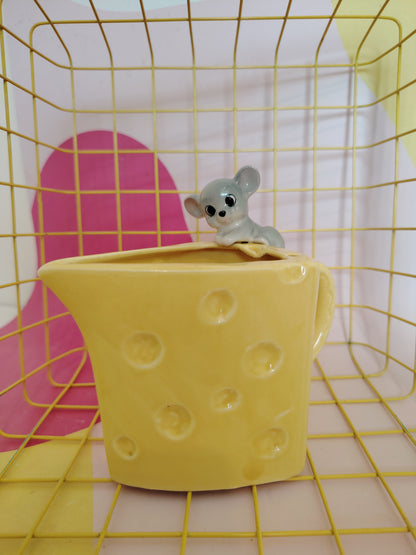 Vintage 60's Cheese and Mouse Jug