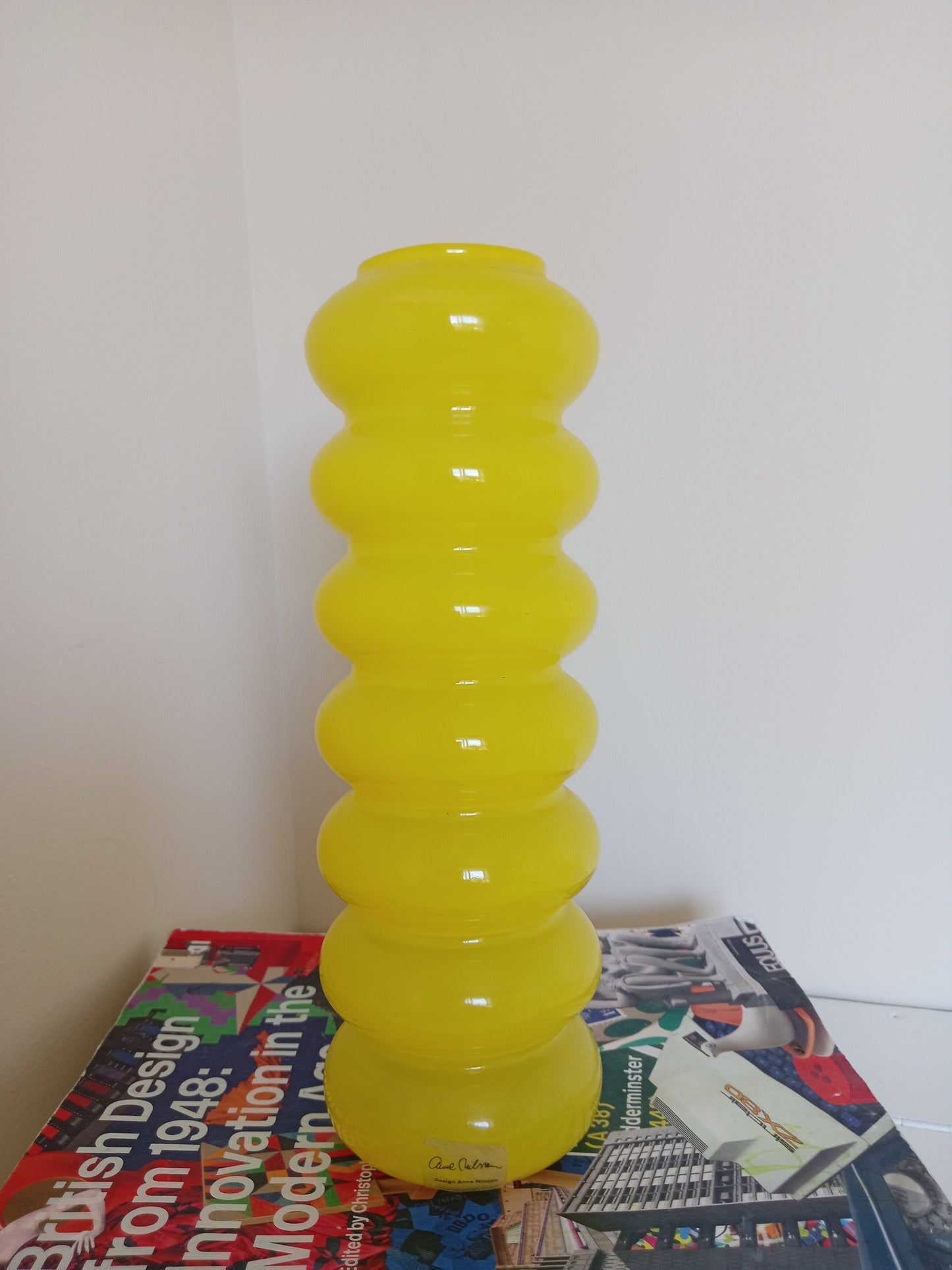 90's IKEA Yellow Solstrale Vase by Anne Nillsson