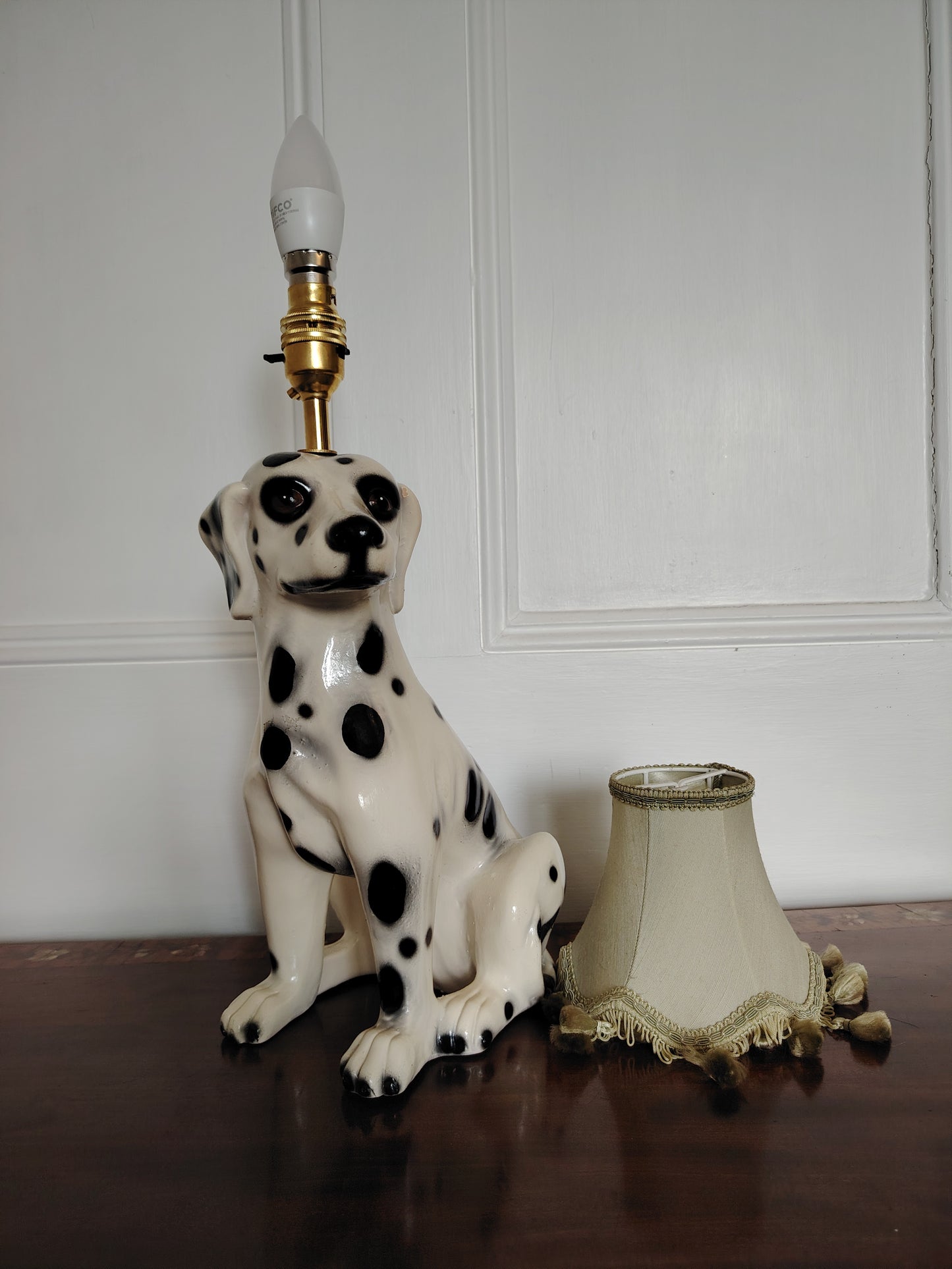 Vintage Reworked Dalmatian Lamp
