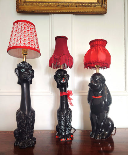 Large Vintage Reworked Beswick Poodle Lamp