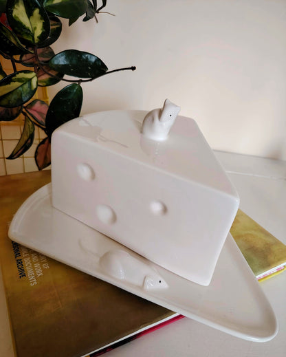 Large Vintage Mouse Cheese Dish