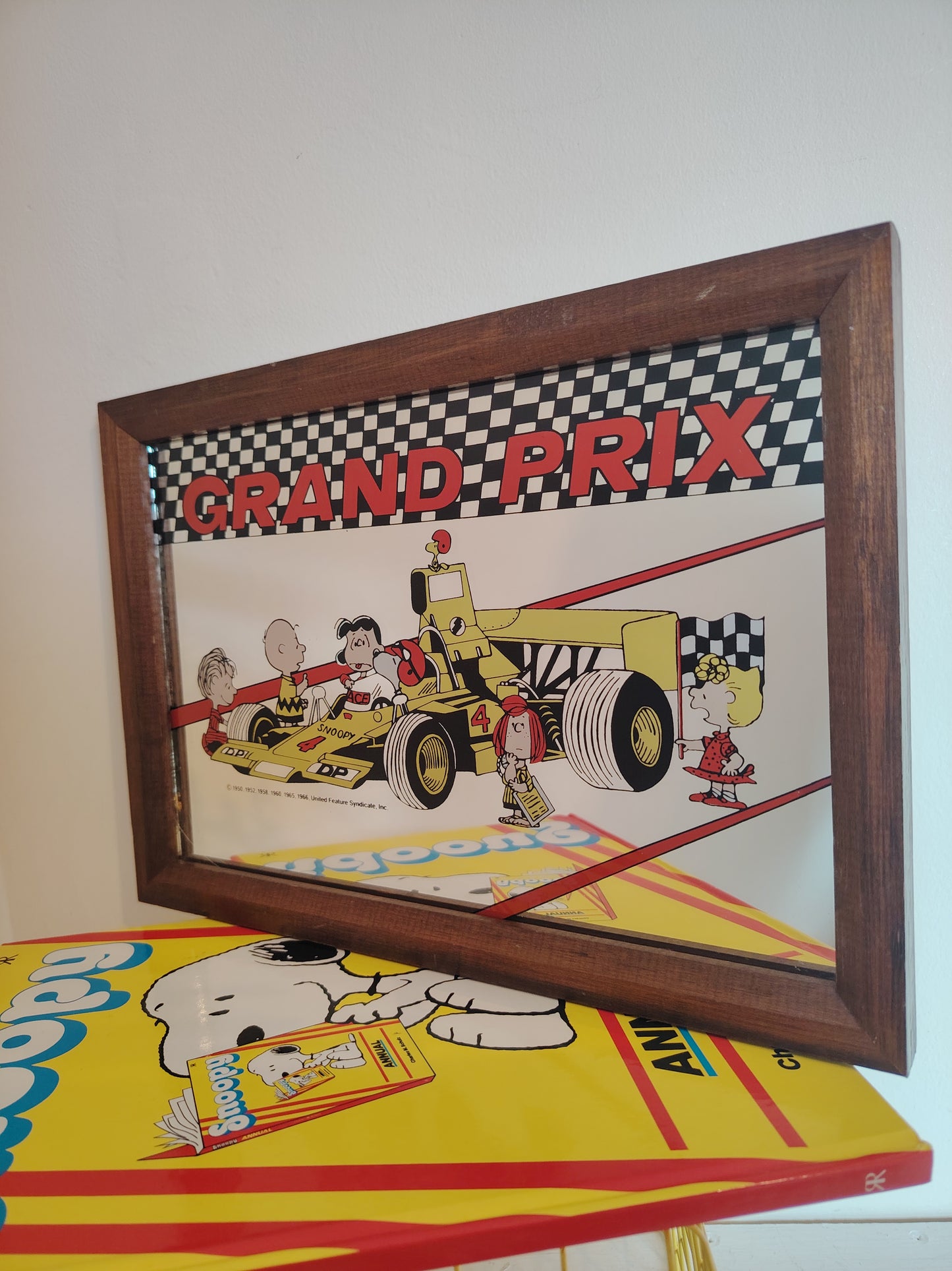 Vintage Snoopy and The Gang "Grand Prix" Mirror