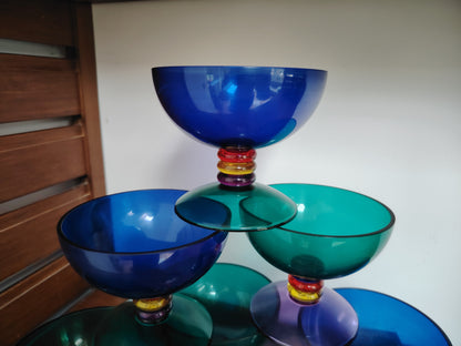 Set of 6 Guzinni Italy Acrylic Coupes