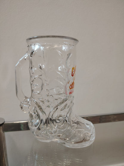 Vintage 80's Cheyenne Saloon Cowboy Boot Glass