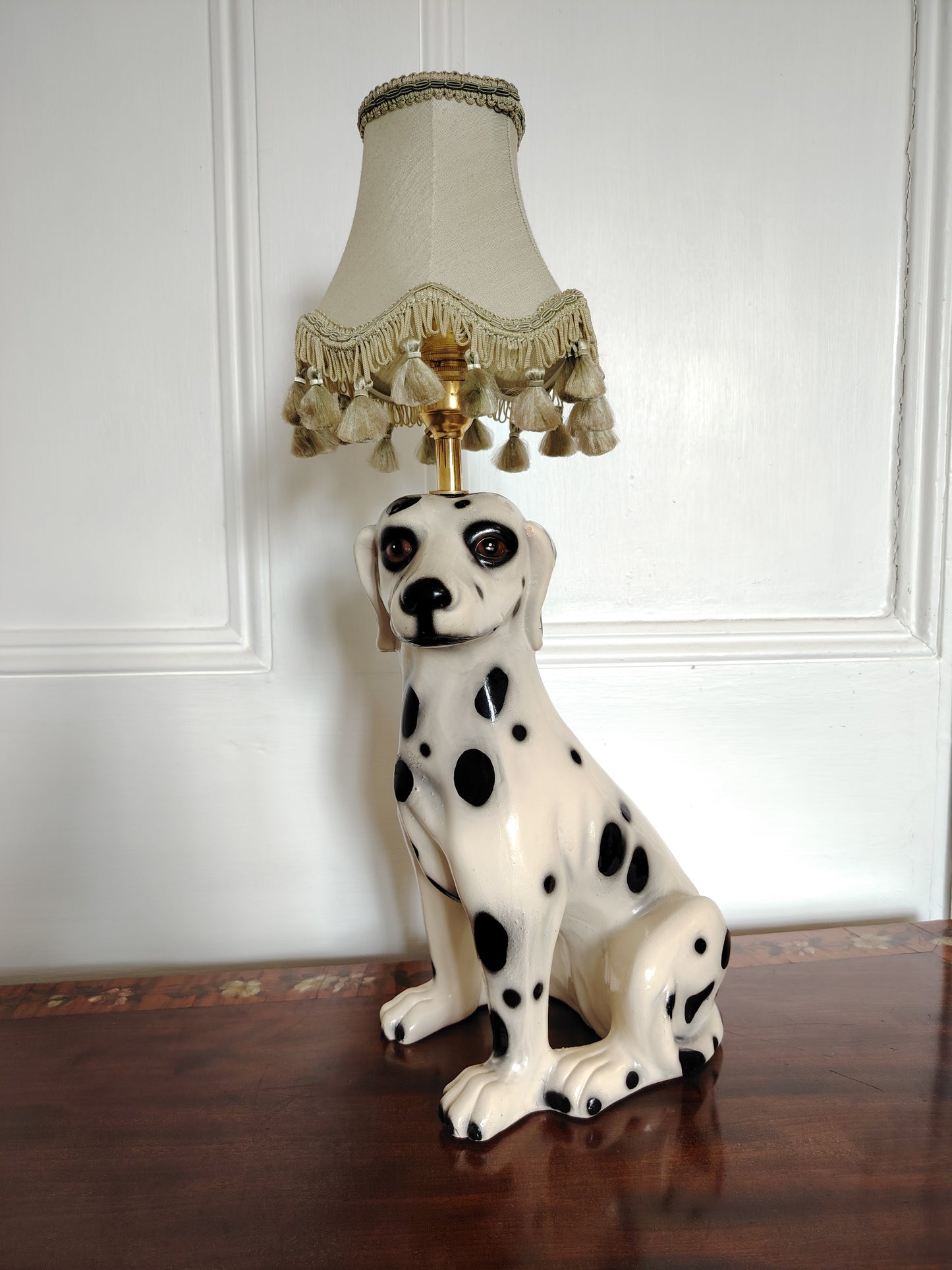 Vintage Reworked Dalmatian Lamp