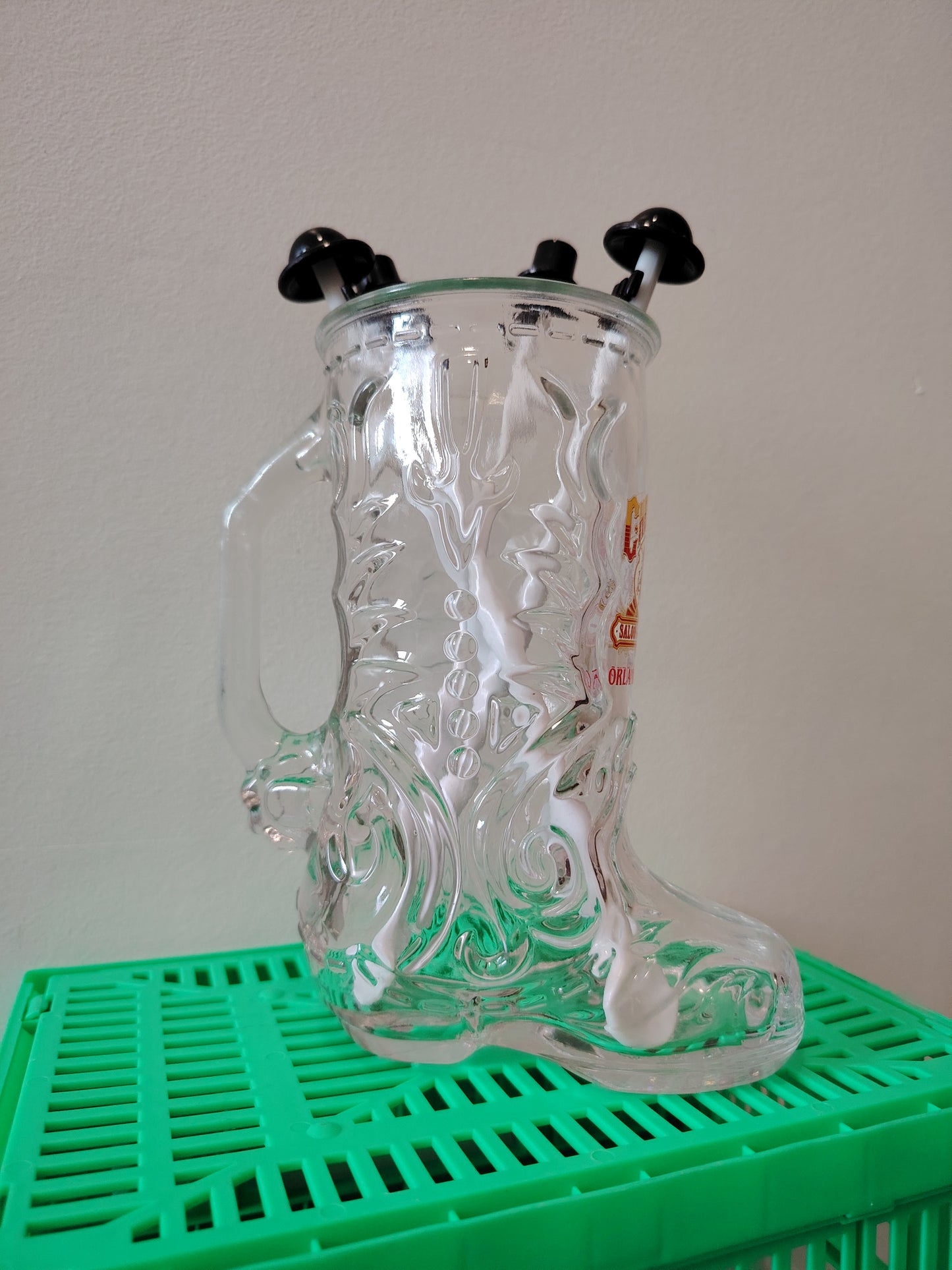 Vintage 80's Cheyenne Saloon Cowboy Boot Glass