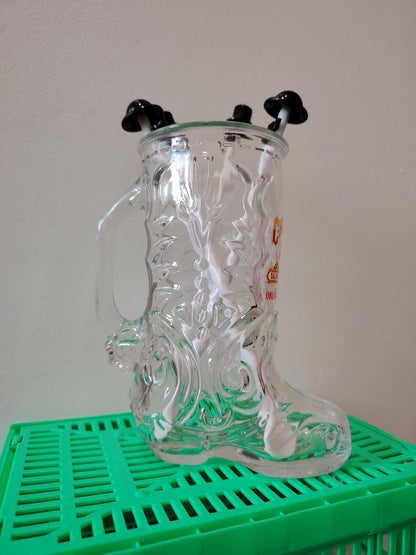 Vintage 80's Cheyenne Saloon Cowboy Boot Glass