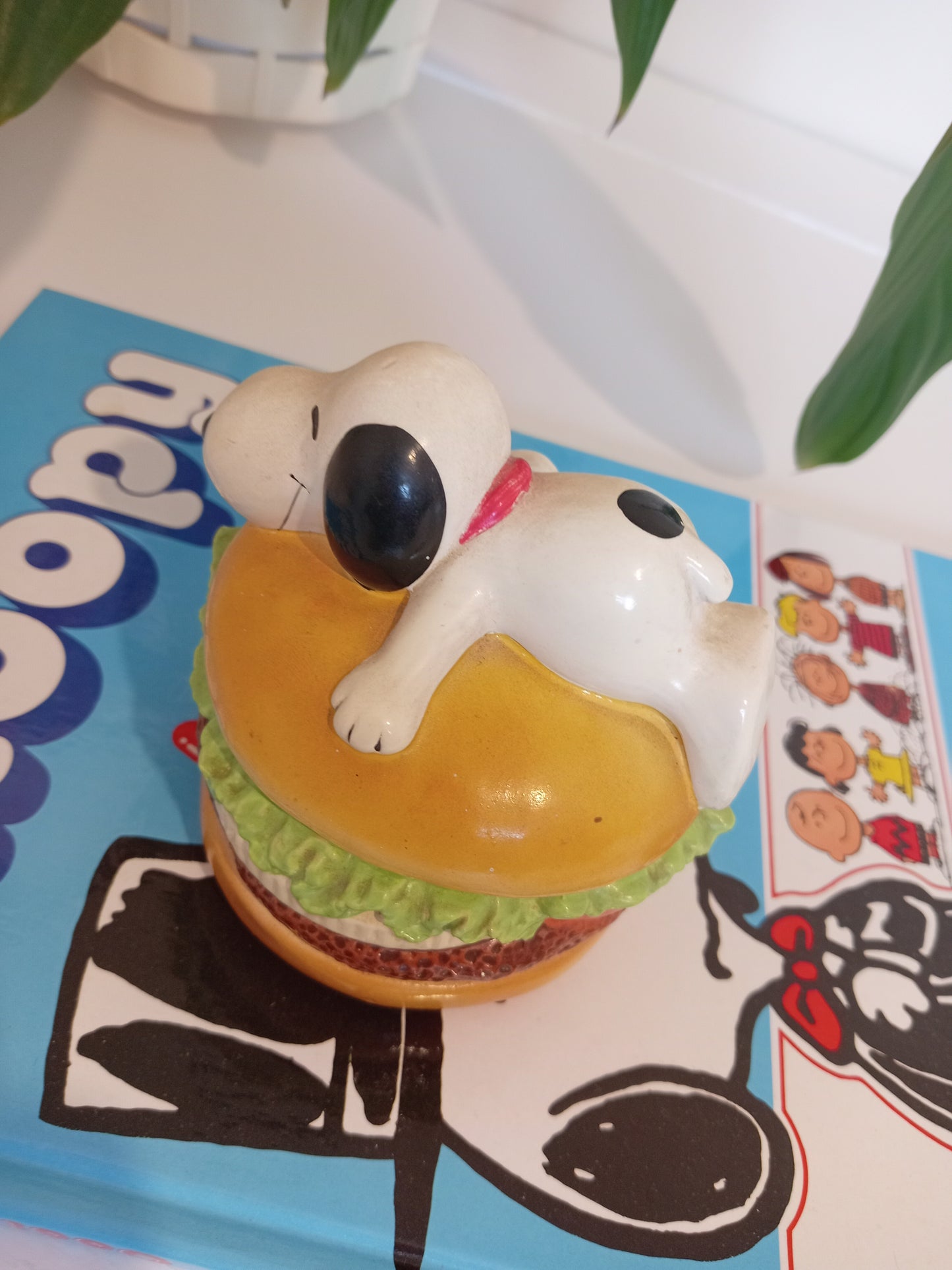 Vintage Snoopy on a Burger Money Box