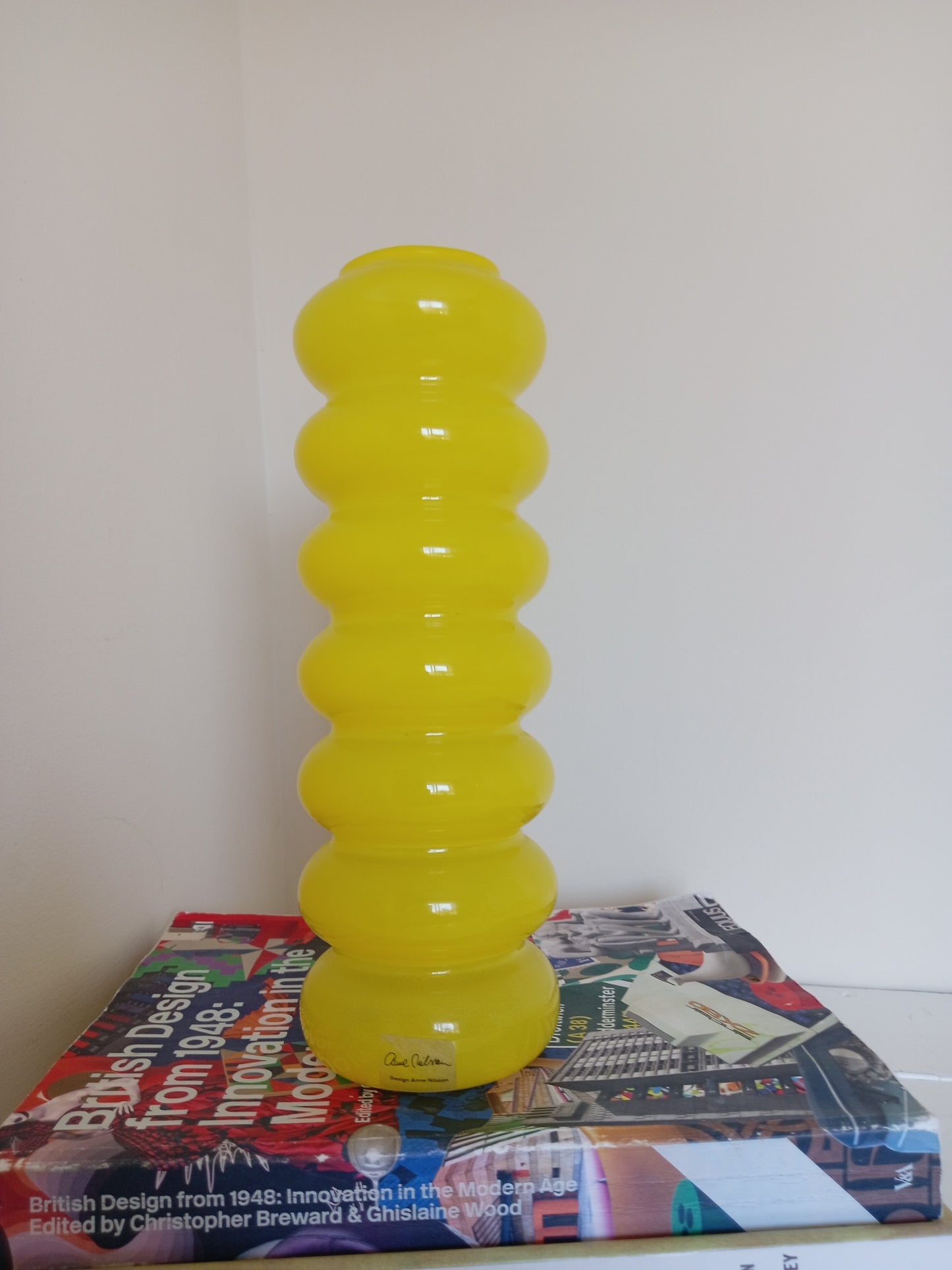 90's IKEA Yellow Solstrale Vase by Anne Nillsson