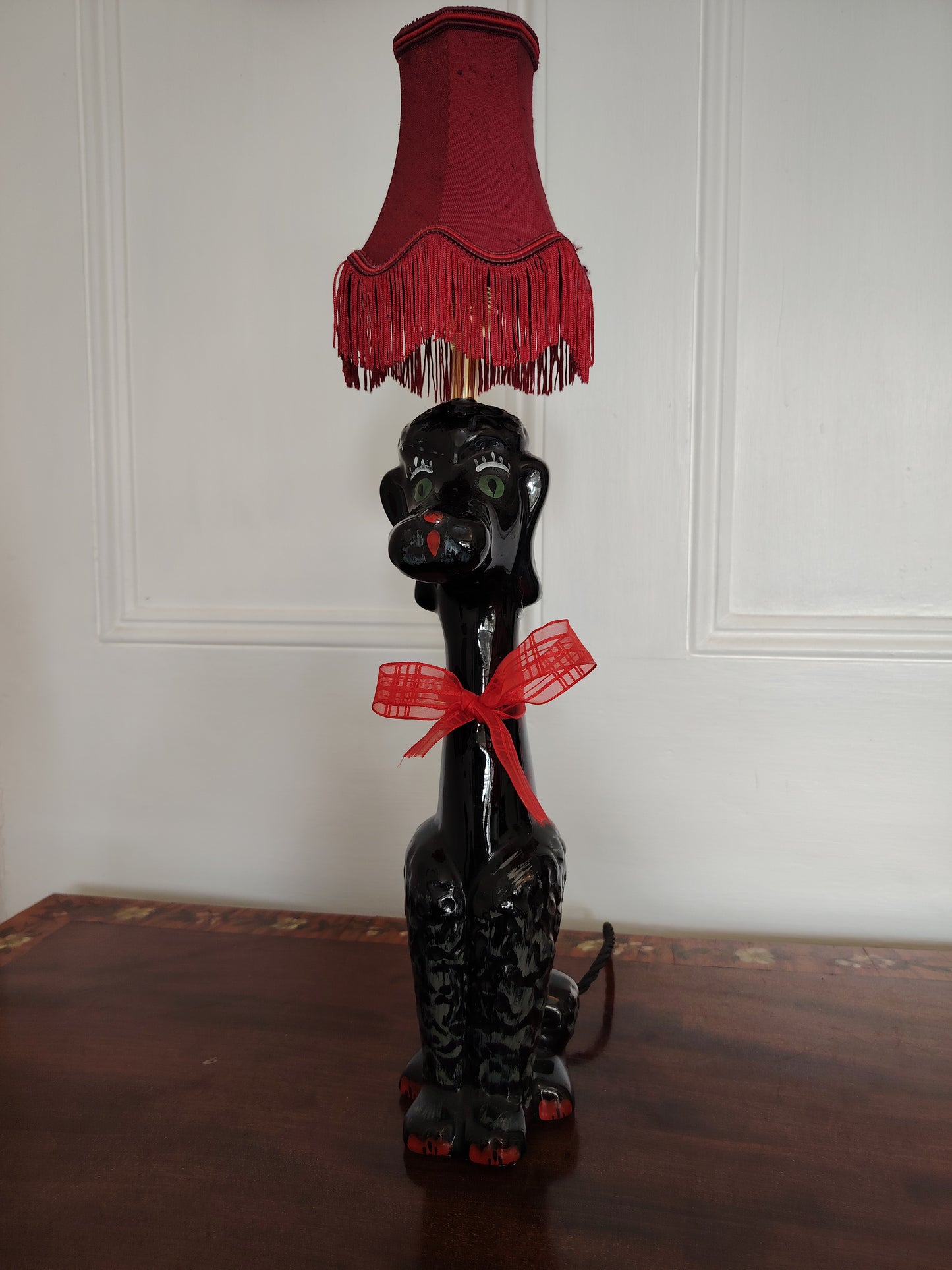Vintage Reworked Poodle Lamp