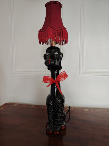 Vintage Reworked Poodle Lamp