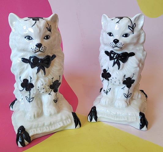 Pair of Vintage Mantle Cats
