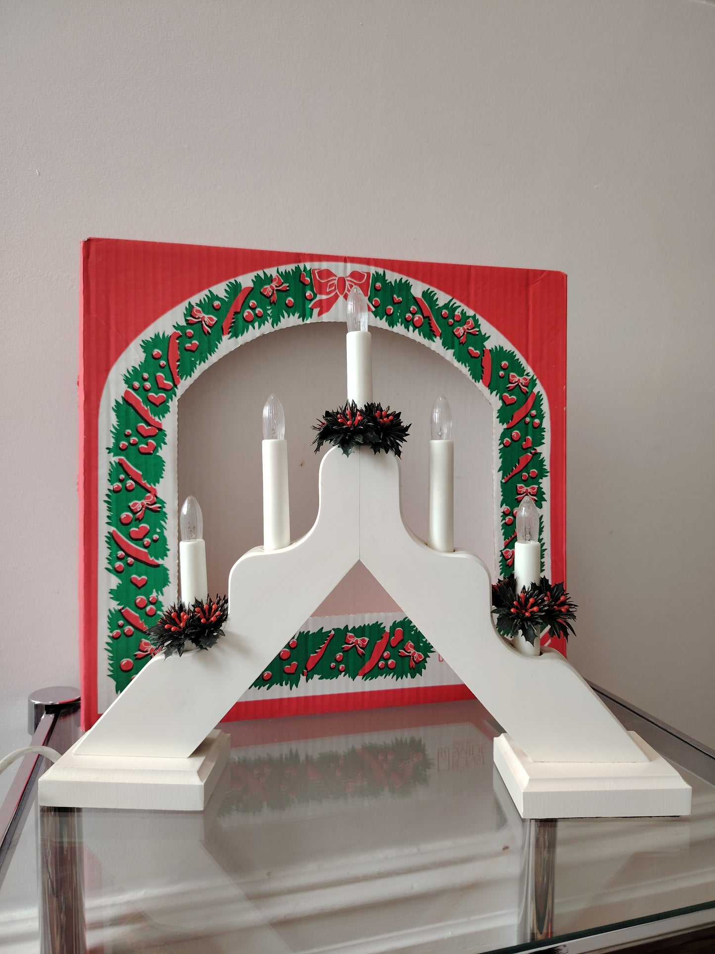 Vintage 70's Swedish Christmas Candle Bridge