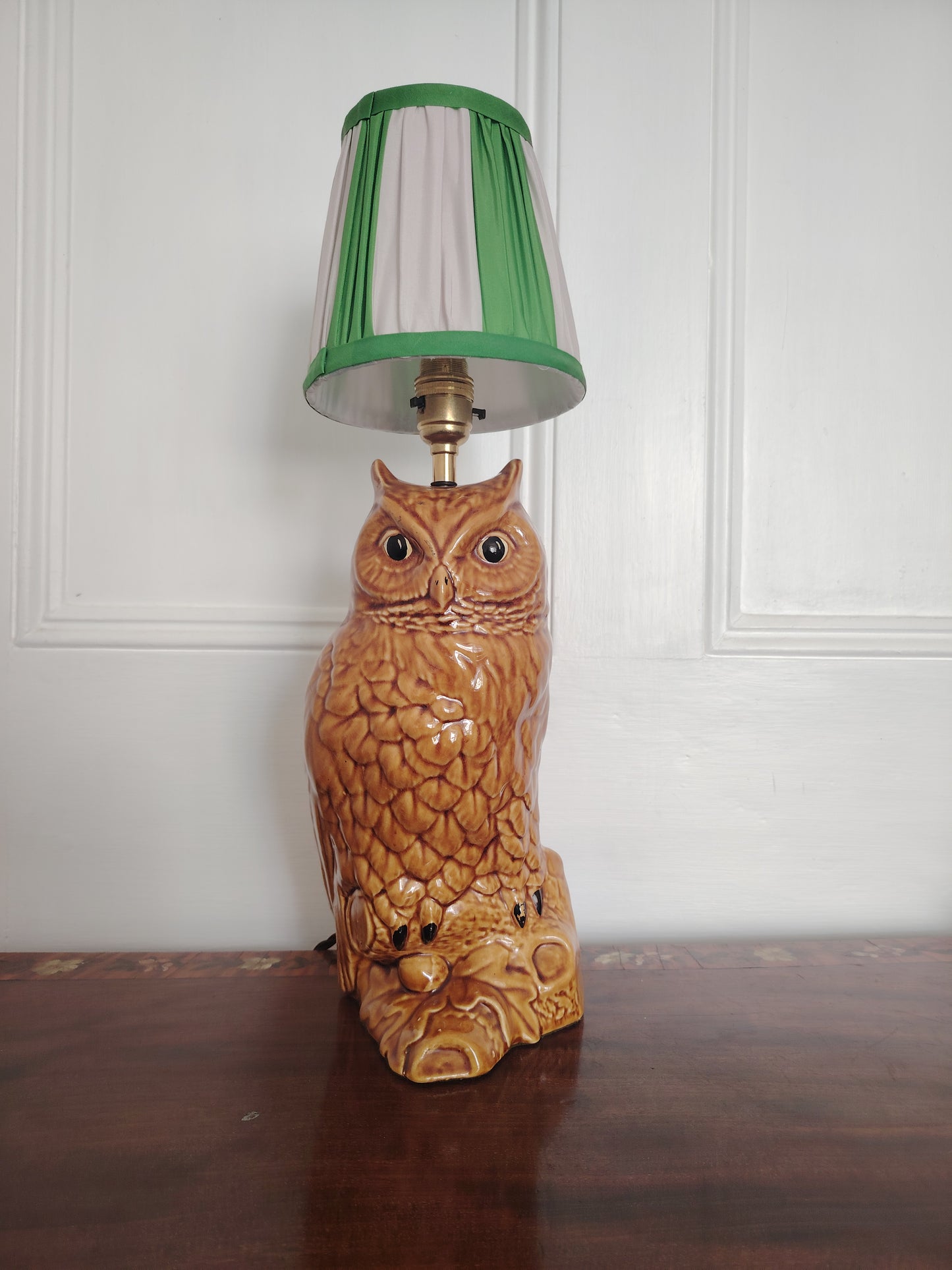 Vintage Reworked Large Owl Lamp