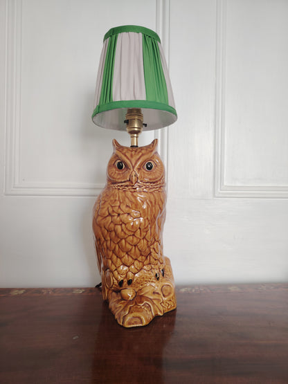 Vintage Reworked Large Owl Lamp