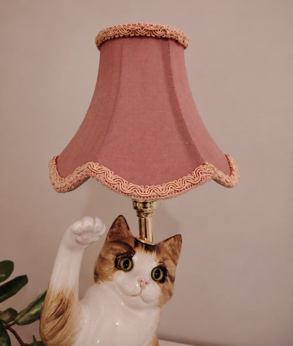 Vintage Reworked Playful Tabby Cat Lamp