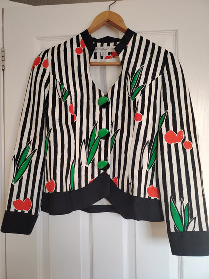 Vintage 80's Ladies Striped Jacket